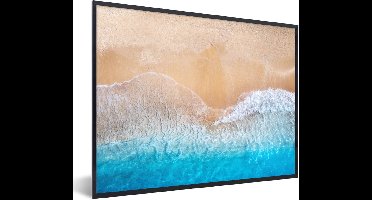 PosterMonkey - Poster - Kader - Zee - Strand - Zand - 80x60 cm - Fotolijst - Poster frame - Muurdecoratie - Kamerdecoratie - Poster in lijst - Woondecoratie