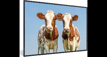 PosterMonkey - Fotolijst - Koeien - Koe - Dieren - Natuur - Kalfjes - Poster - Frame - 30x20 cm - Posterlijst - Foto lijst - Poster koe - Poster met kader