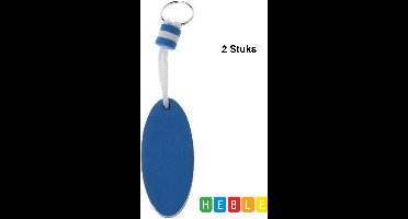 Drijvende Sleutelhanger - Blauw Ovaal - Grote Sleutelbos - Boot Accessoires - Drijvend - Sleuteldrijver