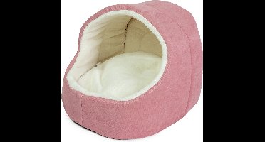 Duvoplus - Dierenkussen - Kat - Iglo Velvet 41x41x37cm Roze - 1st