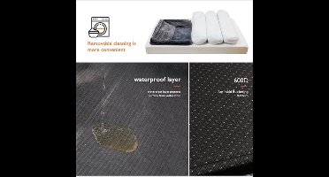 Hondenbed - Orthopedisch Hondenbed – Comfortabel & Stevig – Wasbare Hoes – Waterdicht & Anti-Slip – Ideaal voor Honden en Katten - Groot - 100 x 75 x 19 cm - Grijs