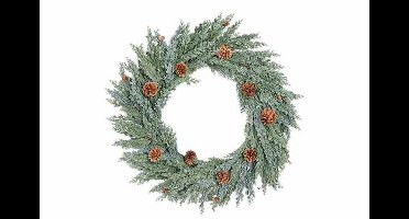 Krans Frost With Pineapples Groen 76x76x H15cm Pe