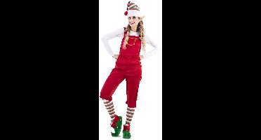 Elfen Jumpsuit Vrouw Rood - Maat M/L