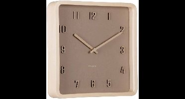 Karlsson Wandklok Nervadura - Zachtbruin - 5.3x26x26cm - Wandklok Modern