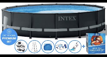 Ø 457 x 107 cm Intex Prism Frame PREMIUM zwembad set – rond