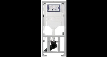 QeramiQ Dely Swirl Toiletset - 36.3x51.7cm - Geberit UP320 inbouwreservoir - met Burda frame - 35mm zitting - gunmetal bedieningsplaat - ronde knoppen - wit glans