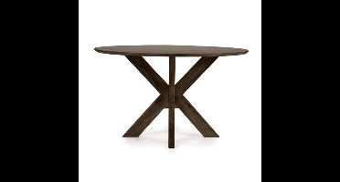 Eleonora Eettafel Nikki Rond Mangohout Ø130 cm - Bruin