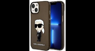 Karl Lagerfeld Ikonik Serie - Telefoonhoesje - iPhone 14 Plus - Zwart - Elegant