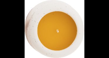 Atmosphera Morgan Geurkaars in keramieken pot - Ø10xH7cm - 75g - Brandtijd 5u - Wit