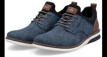 Rieker Heren Instapper Leren Comfort Schoen 14450-14 Blue