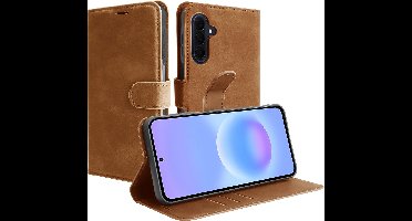 Just in Case hoesje geschikt voor Samsung Galaxy A57 Hoesje met Pasjeshouder - Premium Bookcase - Bruin