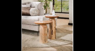 Bijzettafel river XL solid - Massief acacia naturel