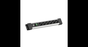 BACHMANN CONNECTUS 6xCEE7/3, 1xschakelaar 2,0 m CEE7/7 grijs