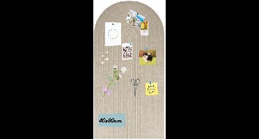 Decoratief Viltbord - Kurken Prikbord - Multifunctioneel - Visionboard -Inclusief Punaises - voor School, Thuis, Keuken, Kantoorwanden - 40x80cm - Donkere Kameel