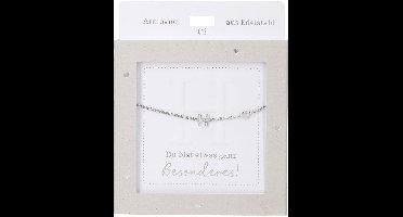 Depesche armband zilver met H-hanger en hartje - vriendschapssieraad.