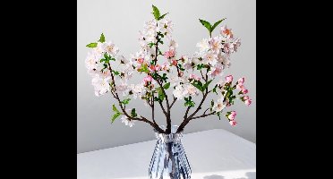 3 x Kunstmatige Kersenbloesem Takken, Decoratie, 46 cm, Witte Kunstbloemen, Lente Kersenbloesem Takken, Kunstbloemen, Kersentakken, Magnolia Tak, Zijden Bloemen, Lente - Lichtroze