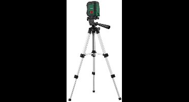 Kruislijnlaser zelf nivelerend - INCLUSIEF STATIEF - inclusief batterijen - 10meter reikwijdte - 65cm statiefhoogte