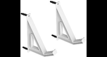 Dailygoods- Muurbeugel Universeel - Wandhouder Tablets/Laptops - Opslagoptie - Dikte 3 cm - Wit - Ruimtebesparend