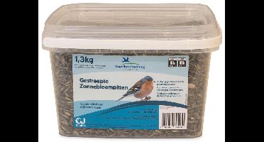 Gestreepte Zonnebloempitten 1,3kg - Vogelbescherming Nederland