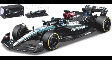 Bburago Mercedes-Benz Amg - Modelauto - Schaal 1:43 - Zilver/Zwart/Turquoise