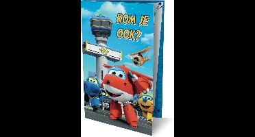 Superwings – Kom je ook op mijn feestje? Dubbele uitnodiging met envelop - 6 stuks