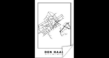 Poster Plattegrond – Den Haag – Zwart Wit – Stadskaart - Kaart - Nederland - 20x30 cm