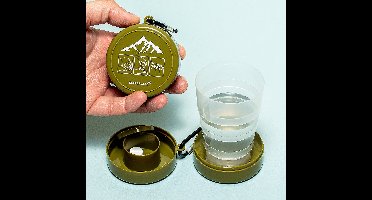 Kikkerland Opvouwbaar Glas Met Medicatievakje