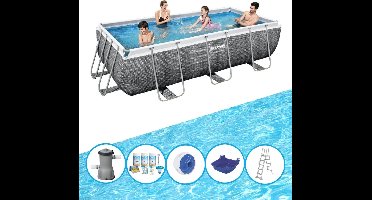 Bestway Zwembad Power Steel - Met accessoires - 404x201x100 cm