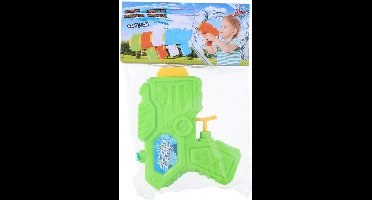 1x Waterpistolen/waterpistool klein van 12 cm groen kinderspeelgoed - waterspeelgoed van kunststof