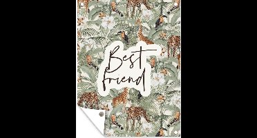 Tuin decoratie Quotes - BFF - Best friend - Spreuken - 30x40 cm - Tuindoek