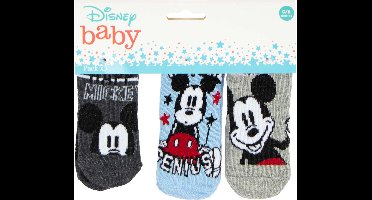 3 paar Baby - Sokjes - maat 6/12 Maanden - Mickey Mouse - Disney