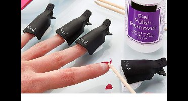 Nagellakremover clips - Nagellak verwijderen - Gellak verwijderen - Nagellak remover klem - 10stuks - Herbruikbaar
