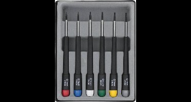 Donau Elektronik Schroevendraaierset Elektronica en fijnmechanica 6-delig Binnen-zesrond (TX)