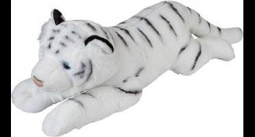 Ravensden Grote pluche witte tijger knuffel - 60 cm - tijgers speelgoed - knuffels - extra groot