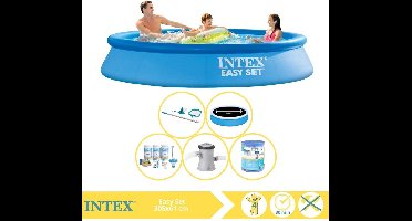 Intex Easy Set Zwembad - Opblaaszwembad - 305x61 cm - Inclusief Solarzeil Pro, Onderhoudspakket, Zwembadpomp, Filter en Onderhoudsset