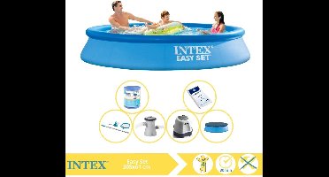 Intex Easy Set Zwembad - Opblaaszwembad - 305x61 cm - Inclusief Afdekzeil, Zwembadpomp, Filter, Onderhoudsset, Zoutsysteem en Zout