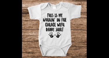 Soft Touch Rompertje met tekst - workin with daddy | Baby rompertje met leuke tekst | | kraamcadeau | 0 tot 3 maanden | GRATIS verzending