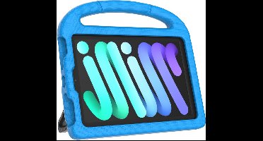 Tablet Beschermhoes geschikt voor Apple iPad Mini 6 (2021) 8.3 inch | Volledig bescherming | Kindvriendelijk Cover | Hoes voor Kinderen met Standaard | Kinderhoes met handvat - Blauw
