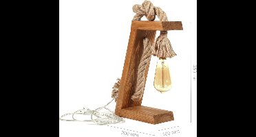 Asir - Tafellamp - Bruin Goud - 20 x 10 x 35 cm