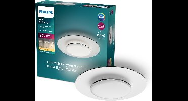 Philips Garnet ceiling lamp Zwart 27K 30W