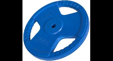 Gorilla Sports Gewicht - Halterschijf - 20 kg - Gripper Gietijzer rubber coating