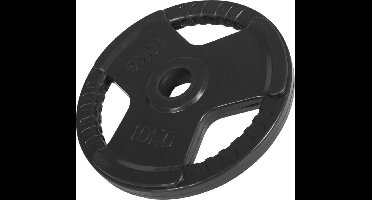 Gorilla Sports Halterschijf - 10 kg - Gripper Gietijzer rubber coating 50 mm