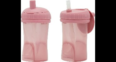 Difrax Rietjesbeker - Antilek - 250 ml - Raspberry- 2 stuks