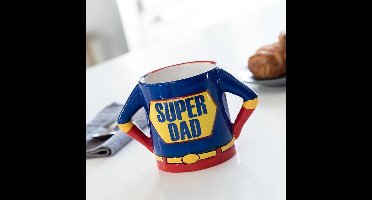 Super Papa Mok – 500 ml – Steengoed – Stoer Super Dad Design – Vaatwasserbestendig – Ideaal Vaderdag Cadeau – Comfortabele Handgreep – 18 x 11 cm – Perfect voor Koffie of Thee