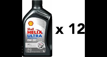 Shell Aanbieding: 12 X Helix Ultra Professional Ab-L 0W30 1L