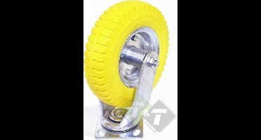 zwenkwiel 21 cm 2.50-4 - 210mm met massief wiel PU - vol rubber - anti lek wielen diameter