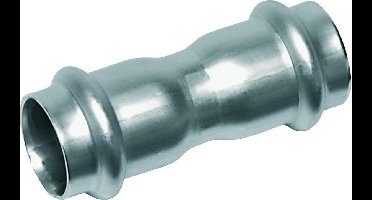Bonfix Press - RVS 316 - perskoppeling - Rechte koppeling - 22 x 22 mm - 2 x Press - KIWA - DVGW - WRAS keur