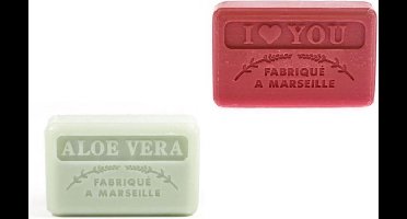 zeep set savon de marseille aloe vera + I love you- Valentijn - Moederdag