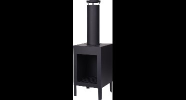 Relaxwonen - Sfeerhaard - Tuinhaard - Vuurkorf - Zwart - 30x30x100 cm