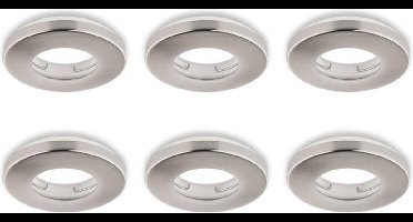 Groenovatie Inbouwspot - Rond - Waterdicht IP54 - Ø85 mm - Satijn - 6-Pack